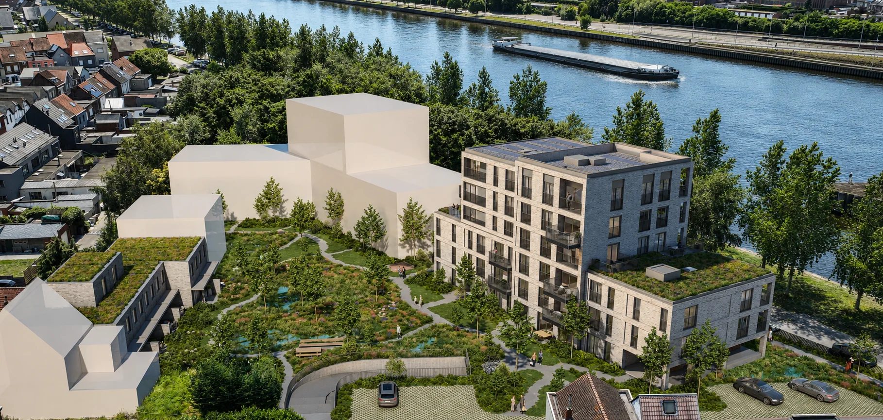 Residentie Waterkant vanuit vogelperspectief bij dag